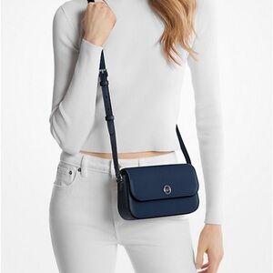 NWT Jet Set Travel Small Pebbled Leather Crossbody Bag.